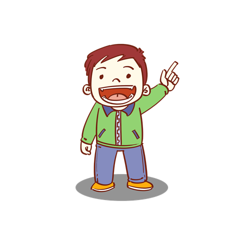 可爱儿童学生说话回答发言素材.png